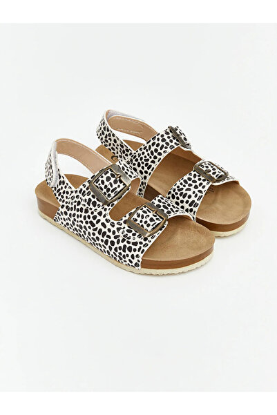 LC Waikiki Lcw Steps Beige Patterned Girl Child Sandals