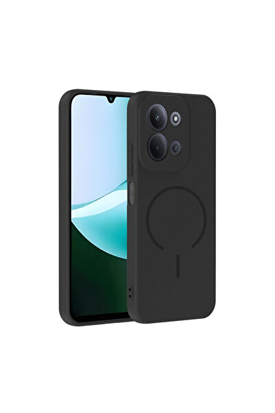 Paladyum Case غطاء ميتا من السيليكون الأسود متوافق مع Redmi 15C ومزود بتقنية ...