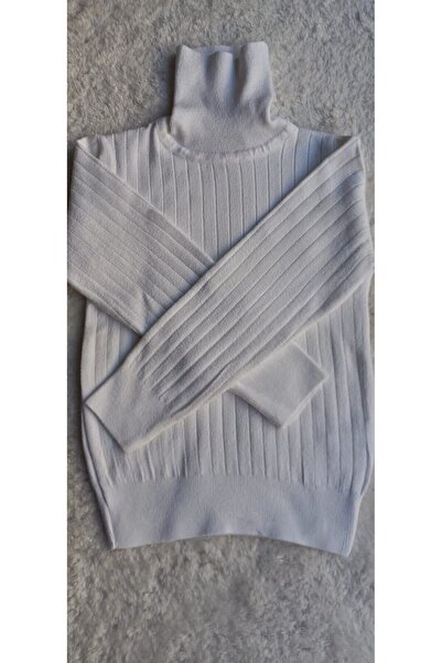 Dominic Girl's High-Neck Knit Sweater White