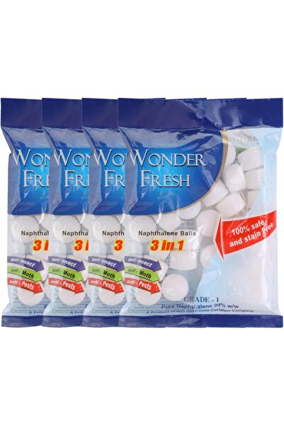 WONDER FRESH كرات النفتالين 100 غرام (عبوة من 4)