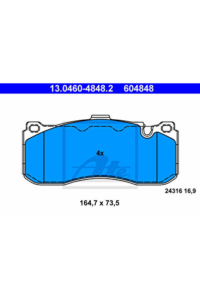 Ate Brake pad set, disc brake 13.0460-4848.2