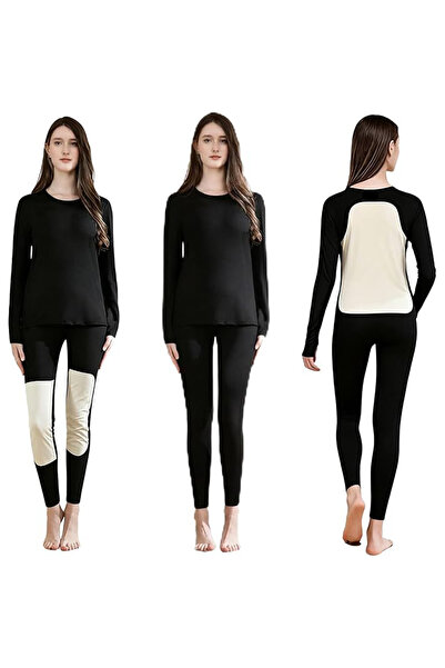 casme Women's Thermal Underwear Set Long Johns Base Layer Fleece Lined Top Bo...