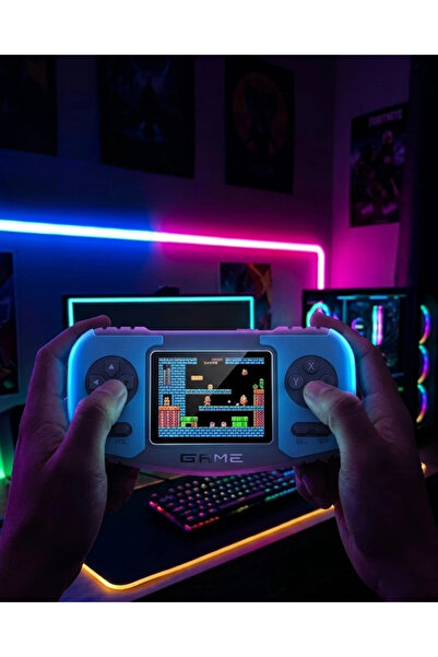 ebby Mey İthalat® Retro El Konsolu Dahili Klasik Oyunlar AV TV Bağlantılı Şarjlı Oyun Cihazı