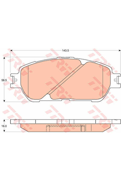 TRW Set of brake pads, disc brake GDB3610