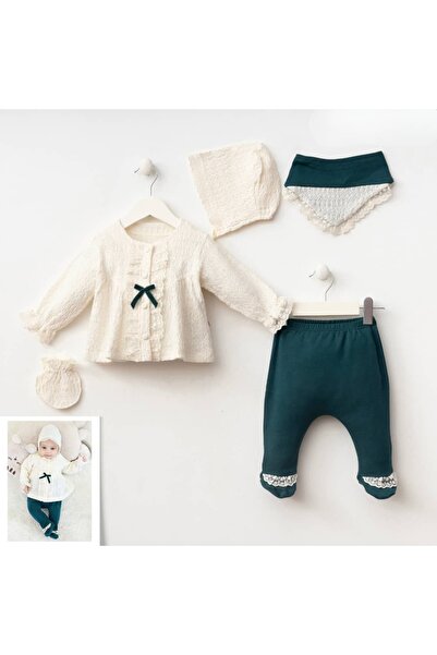 STRAWBABY Baby Girl 0-3 Months Victoria 5-Piece Hospital Discharge Set