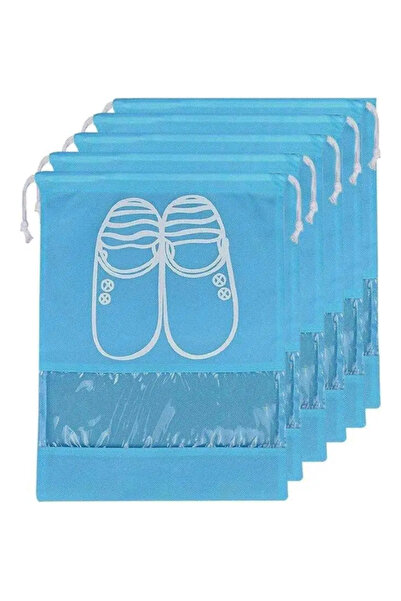 Other 10-PCS Navy Blue Portable Travel Shoe Bags Storage Organizer Bag for Me...