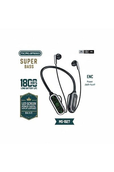 Generic MS-1827 Sports Bluetooth Earphones with LED Display – 180H Battery