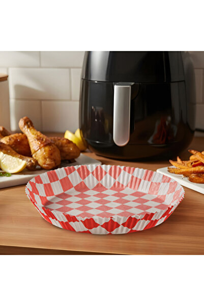 Bewello Baking paper for Air fryer - for cooking without oil - checkered, rou...