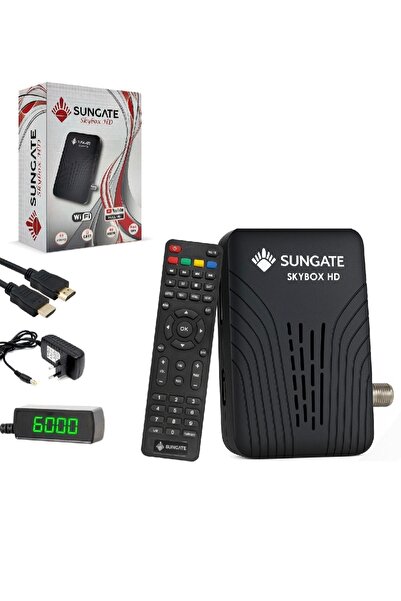 Sungate Skybox HD Uydu Alıcılı Mini Full HD Wifi Youtube Ucast Iks Hediye Fre...