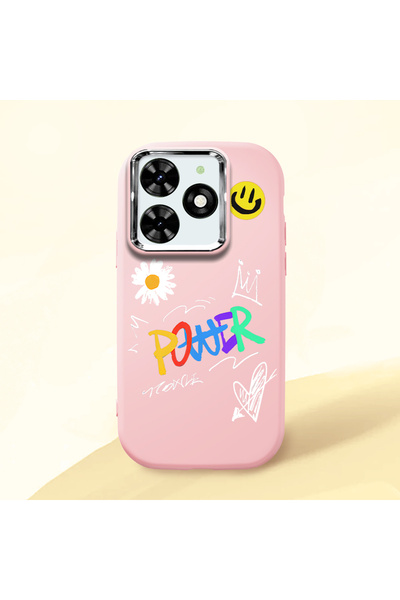 ucuc حافظة من السيليكون الوردي متوافقة مع هاتف Infinix Smart 8/8 Pro مزودة بـ...