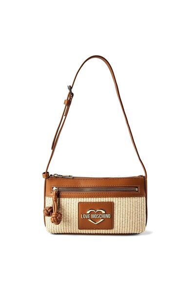 Love Moschino Straw Chic Schultertasche 25 cm