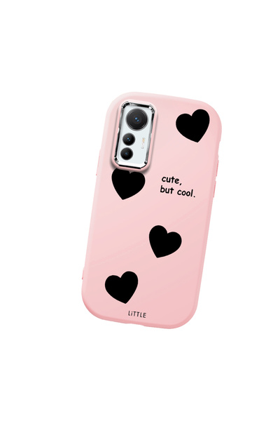 Hontinga حافظة هاتف من السيليكون الناعم باللون الوردي متوافقة مع كاميرا Mi 12...