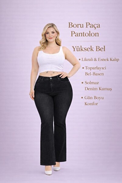 EYLÜLXXL WOMEN'S LARGE SIZE PIPE TROUSERS