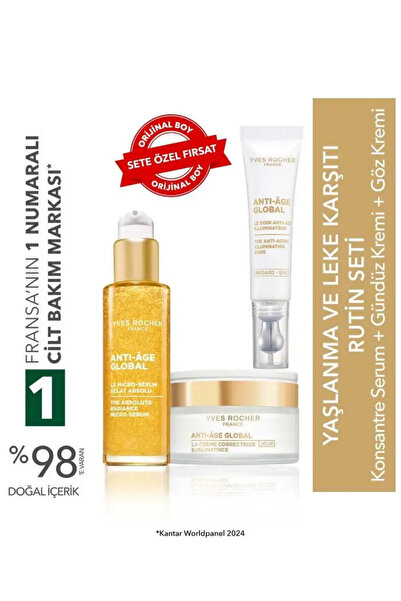 Yves Rocher Yaşlanma Karşıtı Cilt Bakım Seti Serum 30 ml Göz Kremi 15 ml Yüz ...