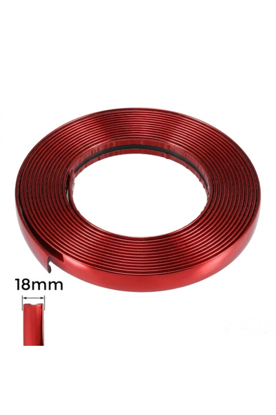 Universal Yapışkanlı Nikelaj Şerit Bant Dekoratif Çıta 18mm 5 Metre Parlak Kı...