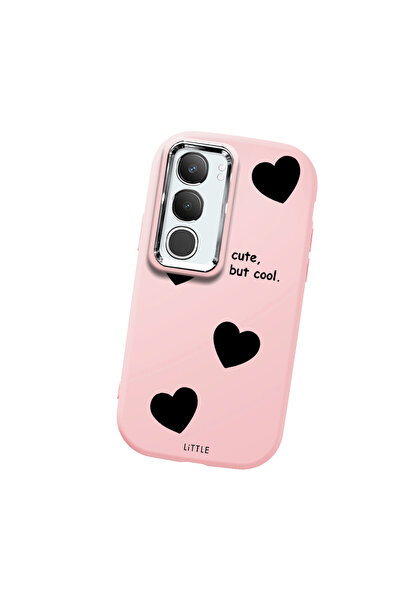 Hontinga حافظة هاتف من السيليكون الناعم باللون الوردي متوافقة مع كاميرا Vivo ...