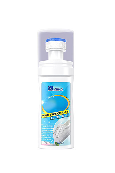 MRIAO منظف ​​أحذية أبيض مع فرشاة، رغوة تنظيف أحذية للأحذية الرياضية، قماش 100 مل