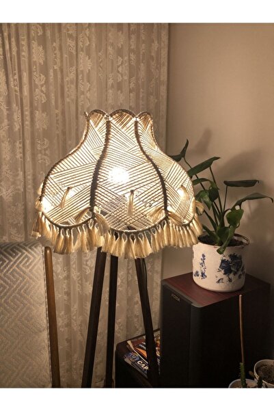 Allians El Yapımı Makrome Lambader ve Abajur, Şık ve Sıcak Atmosfer Yaratıcı