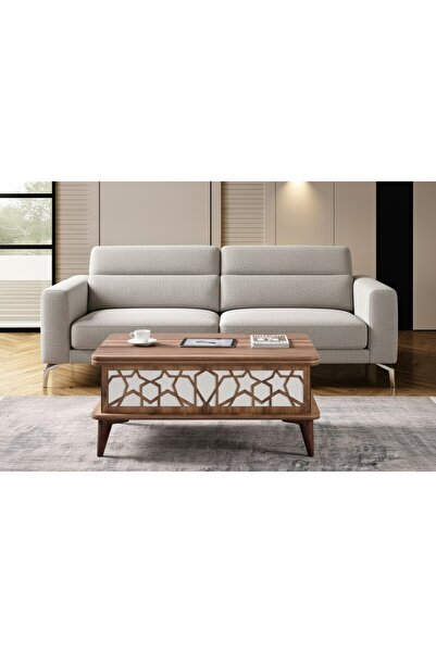 MSY HOME Paris Akıllı Sehpa Sihirli Sehpa 3 Kademeli Orta Sehpa Açılabilir Se...