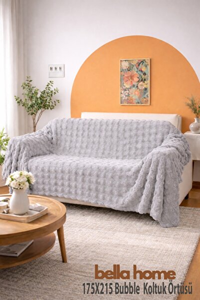 Bella Home Bubble Koltuk Örtüsü | 175x215 cm | 1 Adet | Yumuşak Dokulu & Mode...