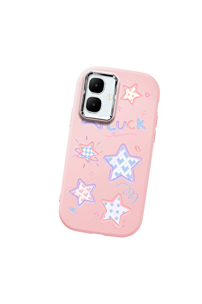 Hontinga حافظة هاتف من السيليكون الناعم باللون الوردي متوافقة مع كاميرا تكنو ...