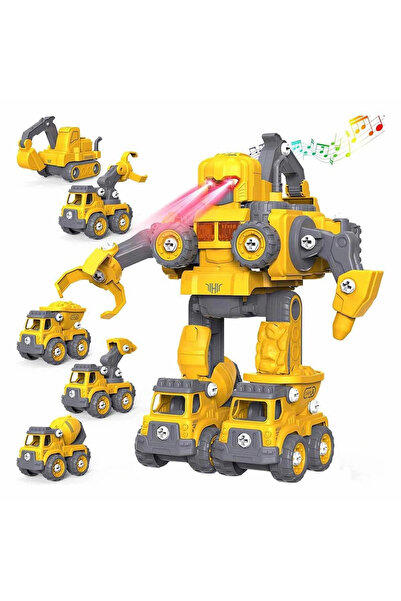 TOYFEST 5in1 Zapp Toys Sesli ve Işıklı Sök Tak Robot