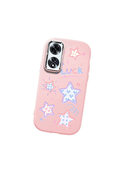 Hontinga Oppo A60 Compatible Camera Protected Pink Soft Silicone Phone Case C...