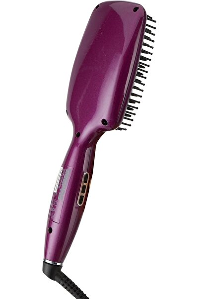 Geepas Hair Brush 50W - Straightener Brush With Ceramic Anti Scald Hair Brush