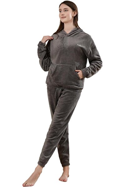 casme Women's Fluffy Pajamas Set Fleece Plush Fuzzy Loungewear Sleepwear Long...