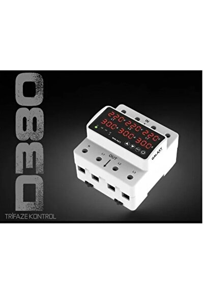 SeckinStore Galaxy D380 Trifaze Gerilim Ve Akım Koruma Rölesi Yüksek Alçak Vo...