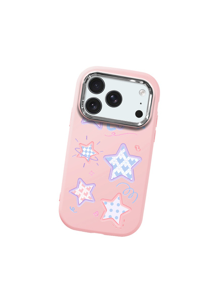 Hontinga حافظة هاتف من السيليكون الناعم باللون الوردي متوافقة مع كاميرا آيفون...