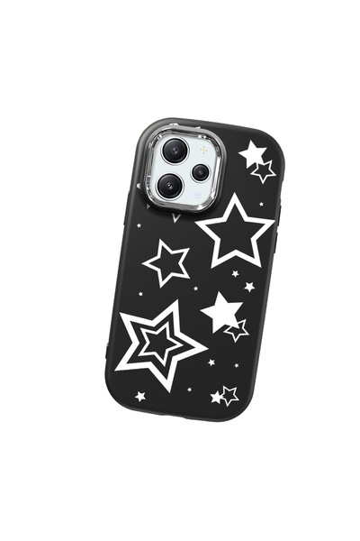 Hontinga حافظة هاتف من السيليكون الناعم باللون الأسود متوافقة مع كاميرا ريدمي...