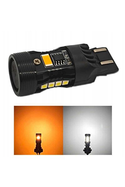 motoLEDy 2 buc W21/5W bec LED 7443 12V fără defect, două culori, JP