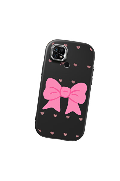 Hontinga حافظة هاتف من السيليكون الناعم باللون الأسود متوافقة مع كاميرا Redmi...