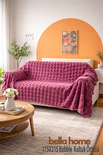 Bella Home Bubble Koltuk Örtüsü | 175x215 cm | 1 Adet | Yumuşak Dokulu & Mode...
