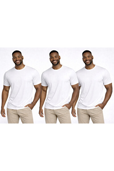 w white stars sports & wear 3 Pieces of Crew Neck Relaxed Fit Oversized T-Shirt