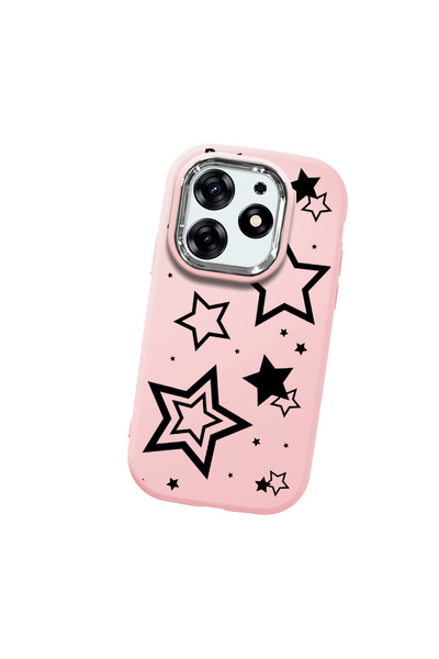 Hontinga حافظة هاتف من السيليكون الناعم باللون الوردي متوافقة مع كاميرا تكنو ...