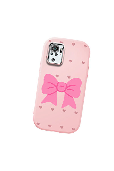 Hontinga حافظة هاتف من السيليكون الناعم باللون الوردي متوافقة مع كاميرا ريدمي...