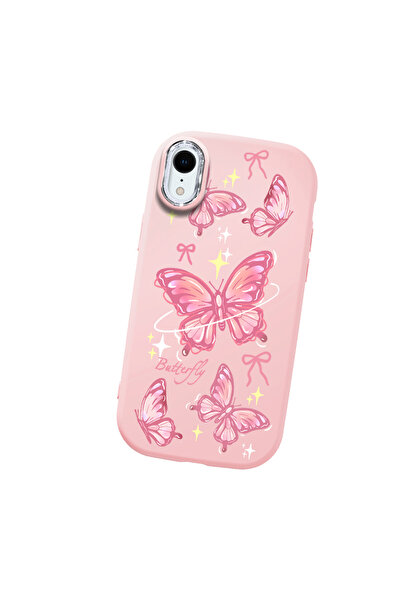 Hontinga iPhone Xr Compatible Camera Protected Pink Soft Silicone Phone Case ...