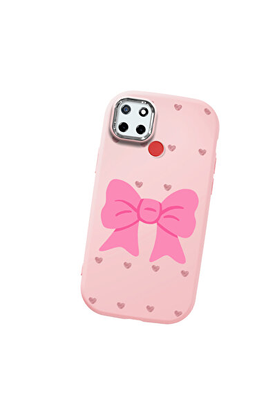 Hontinga حافظة هاتف من السيليكون الناعم باللون الوردي متوافقة مع كاميرا Realm...