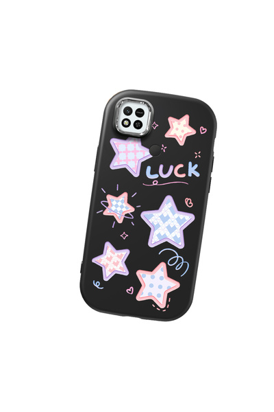 Hontinga حافظة هاتف من السيليكون الناعم باللون الأسود متوافقة مع كاميرا Redmi...