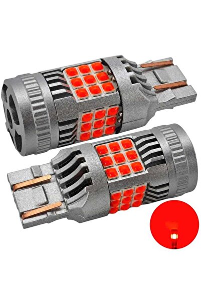 motoLEDy 2 buc W21/5W Bec LED 7443 12-24V fără defect 2200lm roșu