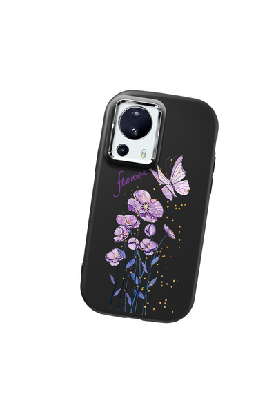 Hontinga حافظة هاتف من السيليكون الناعم باللون الأسود متوافقة مع كاميرا Mi 13...