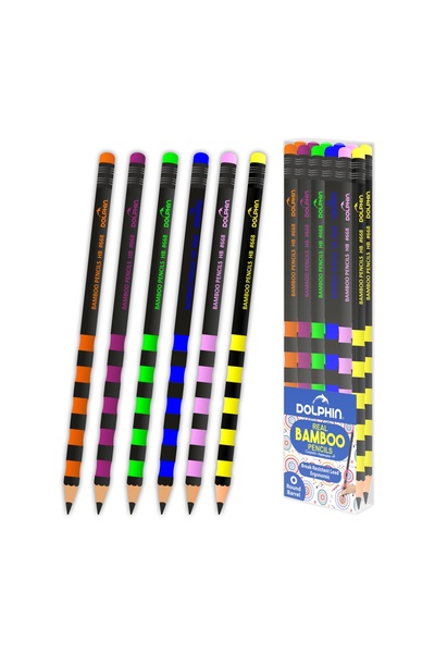 Dolphin Colorful HB Graphite Pencil with Eraser, Smooth, Break-Resistant For ...