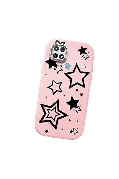 Hontinga حافظة هاتف من السيليكون الناعم باللون الوردي متوافقة مع كاميرا أوبو ...