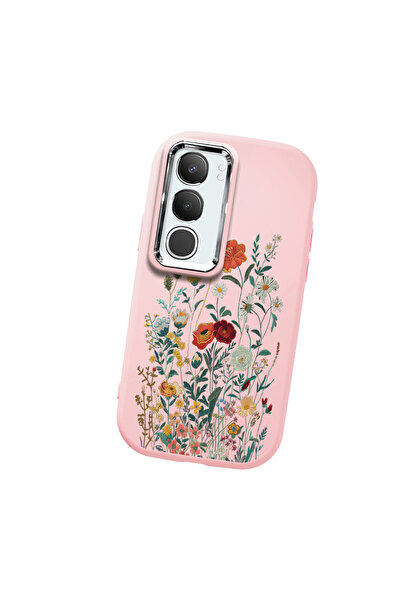 Hontinga حافظة هاتف من السيليكون الناعم باللون الوردي متوافقة مع كاميرا Vivo ...