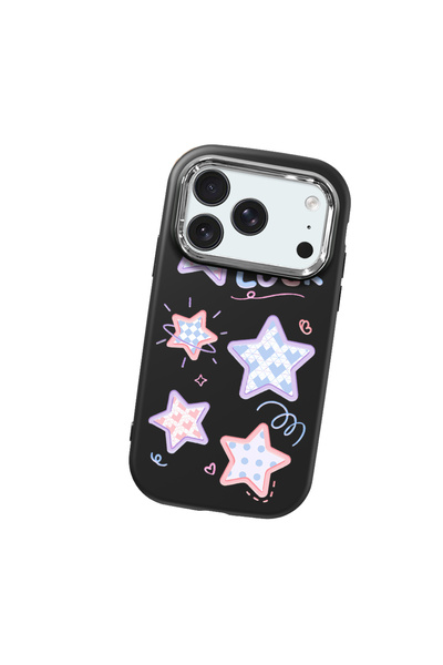 Hontinga حافظة هاتف من السيليكون الناعم باللون الأسود متوافقة مع كاميرا آيفون...