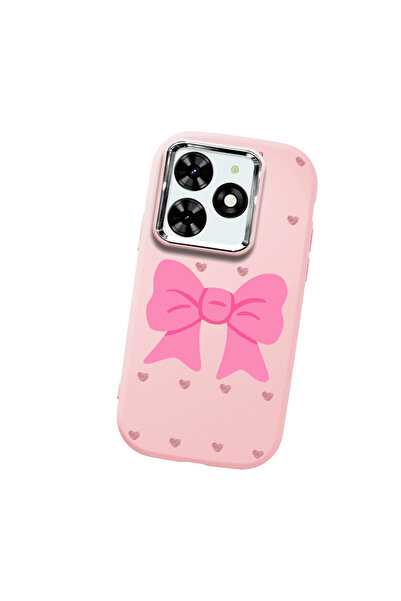 Hontinga حافظة هاتف من السيليكون الناعم باللون الوردي متوافقة مع كاميرا Infin...