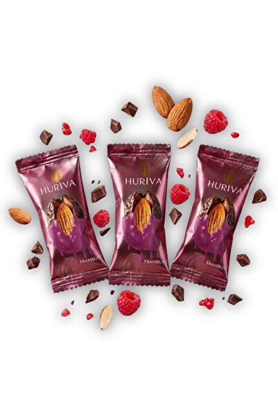 Huriva Frambuaz Çikolatalı Bademli Hurma 500 GR