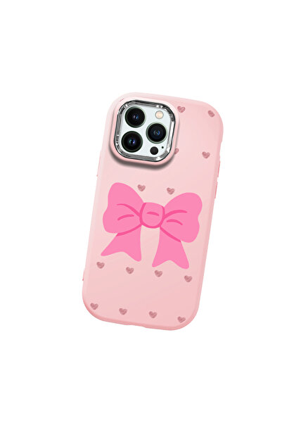 Hontinga حافظة هاتف من السيليكون الناعم باللون الوردي متوافقة مع كاميرا آيفون...